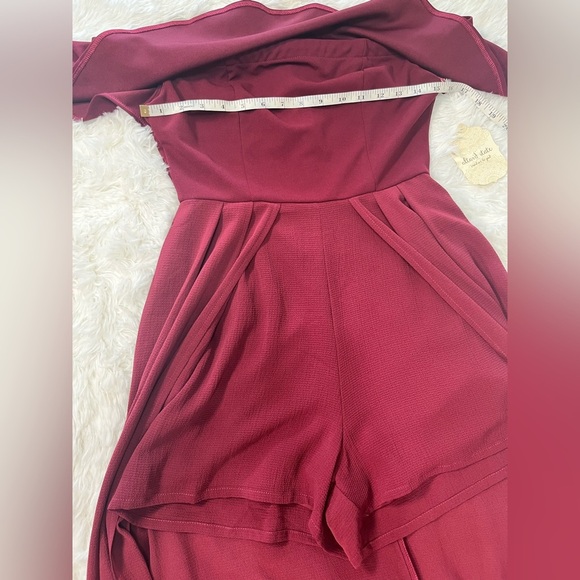 Altar'd State | Off-the-Shoulder “Dylan” Romper Dress in Wine | NWT! - Picture 7 of 10